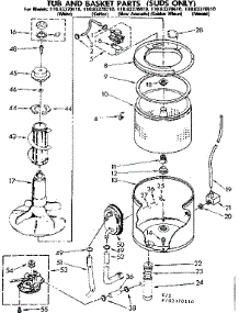 Tub & Basket Parts Suds Only parts for Kenmore Washer 110.82370610 (11082370610, 110 82370610) from AppliancePartsPros.com