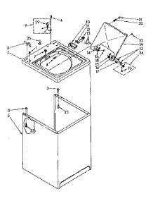 Top And Cabinet parts for Kenmore Washer 110.81362350 (11081362350, 110 81362350) from AppliancePartsPros.com