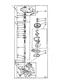 Gearcase parts for Kenmore Washer 110.81362740 (11081362740, 110 81362740) from AppliancePartsPros.com