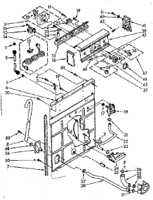 Controls And Rear Panel Parts parts for Kenmore Washer 110.81362800 (11081362800, 110 81362800) from AppliancePartsPros.com