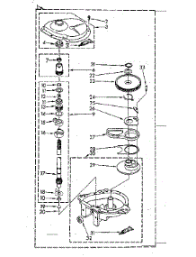 Gearcase Parts parts for Kenmore Washer 110.81362820 (11081362820, 110 81362820) from AppliancePartsPros.com