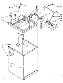 Top And Cabinet Parts parts for Kenmore Washer 110.81375110 (11081375110, 110 81375110) from AppliancePartsPros.com