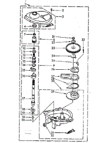 Gearcase Parts parts for Kenmore Washer 110.81375200 (11081375200, 110 81375200) from AppliancePartsPros.com