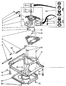 Machine Base Parts parts for Kenmore Washer 110.81375260 (11081375260, 110 81375260) from AppliancePartsPros.com