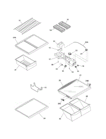 Shelves parts for Kenmore Refrigerator 253.67889502 (25367889502, 253 67889502) from AppliancePartsPros.com