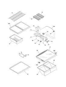 Shelves parts for Kenmore Refrigerator 253.67889503 (25367889503, 253 67889503) from AppliancePartsPros.com