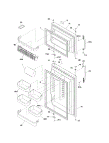 Door parts for Kenmore Refrigerator 253.67953800 (25367953800, 253 67953800) from AppliancePartsPros.com