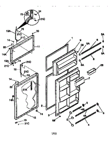 Doors parts for Kenmore Refrigerator 253.68132890 (25368132890, 253 68132890) from AppliancePartsPros.com