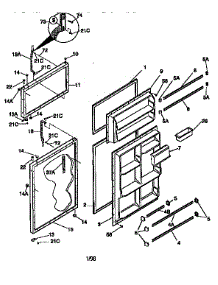 Doors parts for Kenmore Refrigerator 253.68137890 (25368137890, 253 68137890) from AppliancePartsPros.com