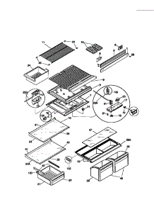 Shelves parts for Kenmore Refrigerator 253.68137891 (25368137891, 253 68137891) from AppliancePartsPros.com