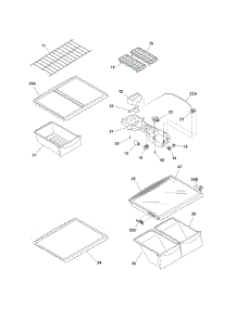 Shelves parts for Kenmore Refrigerator 253.68173800 (25368173800, 253 68173800) from AppliancePartsPros.com