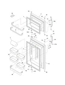 Door parts for Kenmore Refrigerator 253.68244800 (25368244800, 253 68244800) from AppliancePartsPros.com