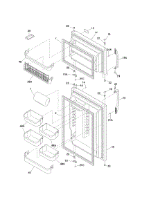 Door parts for Kenmore Refrigerator 253.68252800 (25368252800, 253 68252800) from AppliancePartsPros.com