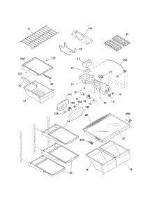 Shelves parts for Kenmore Refrigerator 253.68263800 (25368263800, 253 68263800) from AppliancePartsPros.com