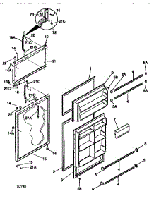 Doors parts for Kenmore Refrigerator 253.68801791 (25368801791, 253 68801791) from AppliancePartsPros.com