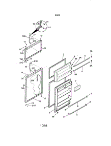 Door parts for Kenmore Refrigerator 253.68801792 (25368801792, 253 68801792) from AppliancePartsPros.com
