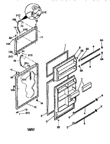 Doors parts for Kenmore Refrigerator 253.688087990 (253688087990, 253 688087990) from AppliancePartsPros.com