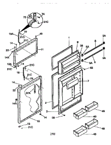 Doors parts for Kenmore Refrigerator 253.68832791 (25368832791, 253 68832791) from AppliancePartsPros.com