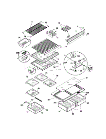 Shelves parts for Kenmore Refrigerator 253.68847792 (25368847792, 253 68847792) from AppliancePartsPros.com