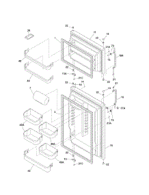 Door parts for Kenmore Refrigerator 253.68944800 (25368944800, 253 68944800) from AppliancePartsPros.com