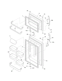 Door parts for Kenmore Refrigerator 253.68979802 (25368979802, 253 68979802) from AppliancePartsPros.com