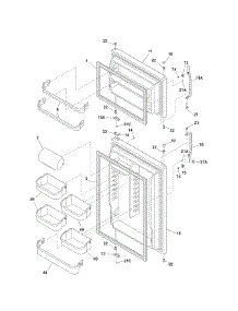 Door parts for Kenmore Refrigerator 253.68983800 (25368983800, 253 68983800) from AppliancePartsPros.com