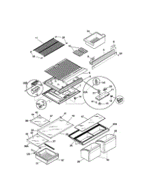 Shelves parts for Kenmore Refrigerator 253.69137990 (25369137990, 253 69137990) from AppliancePartsPros.com