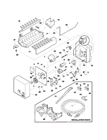 Ice Maker parts for Kenmore Refrigerator 253.53624302 (25353624302, 253 53624302) from AppliancePartsPros.com