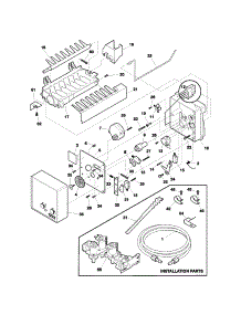 Ice Maker parts for Kenmore Refrigerator 253.54343301 (25354343301, 253 54343301) from AppliancePartsPros.com