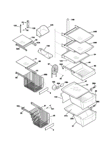 Shelves parts for Kenmore Refrigerator 253.54343301 (25354343301, 253 54343301) from AppliancePartsPros.com