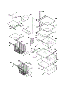 Shelves parts for Kenmore Refrigerator 253.54344301 (25354344301, 253 54344301) from AppliancePartsPros.com