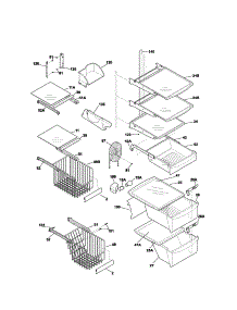 Shelves parts for Kenmore Refrigerator 253.54349300 (25354349300, 253 54349300) from AppliancePartsPros.com