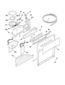 Ice & Water Dispenser parts for Kenmore Refrigerator 253.54363400 (25354363400, 253 54363400) from AppliancePartsPros.com