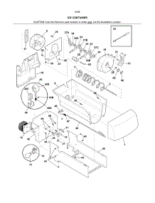 Ice Container parts for Kenmore Refrigerator 253.54363403 (25354363403, 253 54363403) from AppliancePartsPros.com