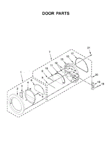 Door Parts parts for Kenmore Dryer 110.81932510 (11081932510, 110 81932510) from AppliancePartsPros.com
