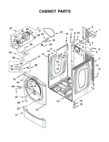 Cabinet Parts parts for Kenmore Dryer 110.81932510 (11081932510, 110 81932510) from AppliancePartsPros.com