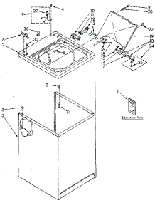 Top And Cabinet parts for Kenmore Washer 110.81950100 (11081950100, 110 81950100) from AppliancePartsPros.com
