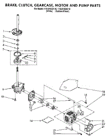 Brake, Clutch, Gearcase, Motor And Pump parts for Kenmore Washer 110.81950110 (11081950110, 110 81950110) from AppliancePartsPros.com