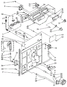 Controls And Rear Panel parts for Kenmore Washer 110.81950600 (11081950600, 110 81950600) from AppliancePartsPros.com