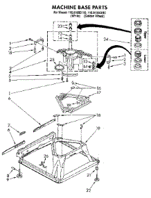Machine Base parts for Kenmore Washer 110.81950610 (11081950610, 110 81950610) from AppliancePartsPros.com