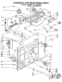 Controls And Rear Panel parts for Kenmore Washer 110.81950610 (11081950610, 110 81950610) from AppliancePartsPros.com
