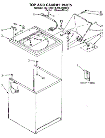 Top And Cabinet parts for Kenmore Washer 110.81950610 (11081950610, 110 81950610) from AppliancePartsPros.com