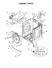 Cabinet Parts parts for Kenmore Dryer 110.81952710 (11081952710, 110 81952710) from AppliancePartsPros.com