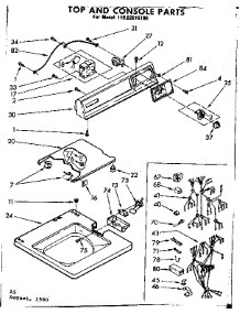 Top And Console Parts parts for Kenmore Washer 110.82015100 (11082015100, 110 82015100) from AppliancePartsPros.com