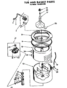 Tub And Basket Parts parts for Kenmore Washer 110.82015100 (11082015100, 110 82015100) from AppliancePartsPros.com