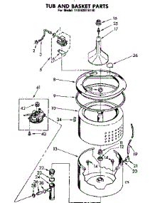 Tub And Basket Parts parts for Kenmore Washer 110.82015110 (11082015110, 110 82015110) from AppliancePartsPros.com
