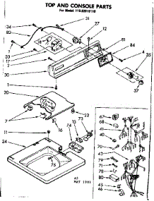 Top And Console Parts parts for Kenmore Washer 110.82015110 (11082015110, 110 82015110) from AppliancePartsPros.com