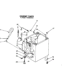 Cabinet Parts parts for Kenmore Washer 110.82015110 (11082015110, 110 82015110) from AppliancePartsPros.com