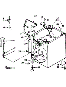 Cabinet Parts parts for Kenmore Washer 110.82020100 (11082020100, 110 82020100) from AppliancePartsPros.com