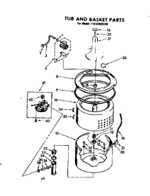 Tub And Basket Parts parts for Kenmore Washer 110.82020100 (11082020100, 110 82020100) from AppliancePartsPros.com